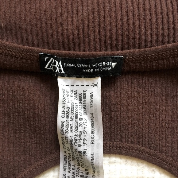 Zara Spaghetti Crop Top - Picture 2 of 2